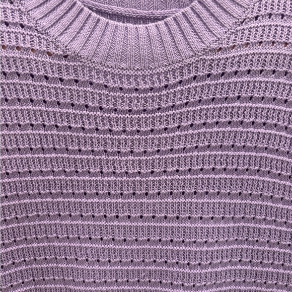Lavender Knit Short Sleeve Top - Picture 5 of 11